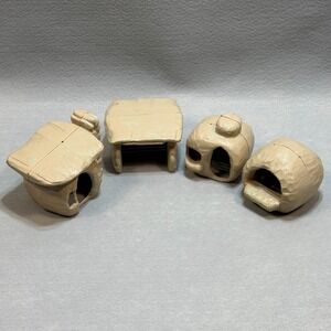 Vintage 1961 Flintstones Marx Playset 4 Buildings Replacement Lot